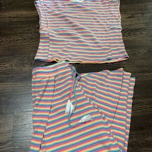 Colorful Striped Two-Piece Set